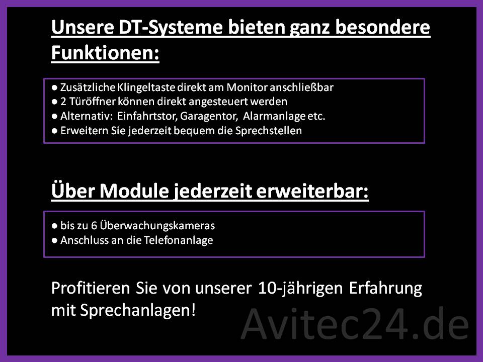 Sonderfunktionen digitale Sprechanlage 2-Draht